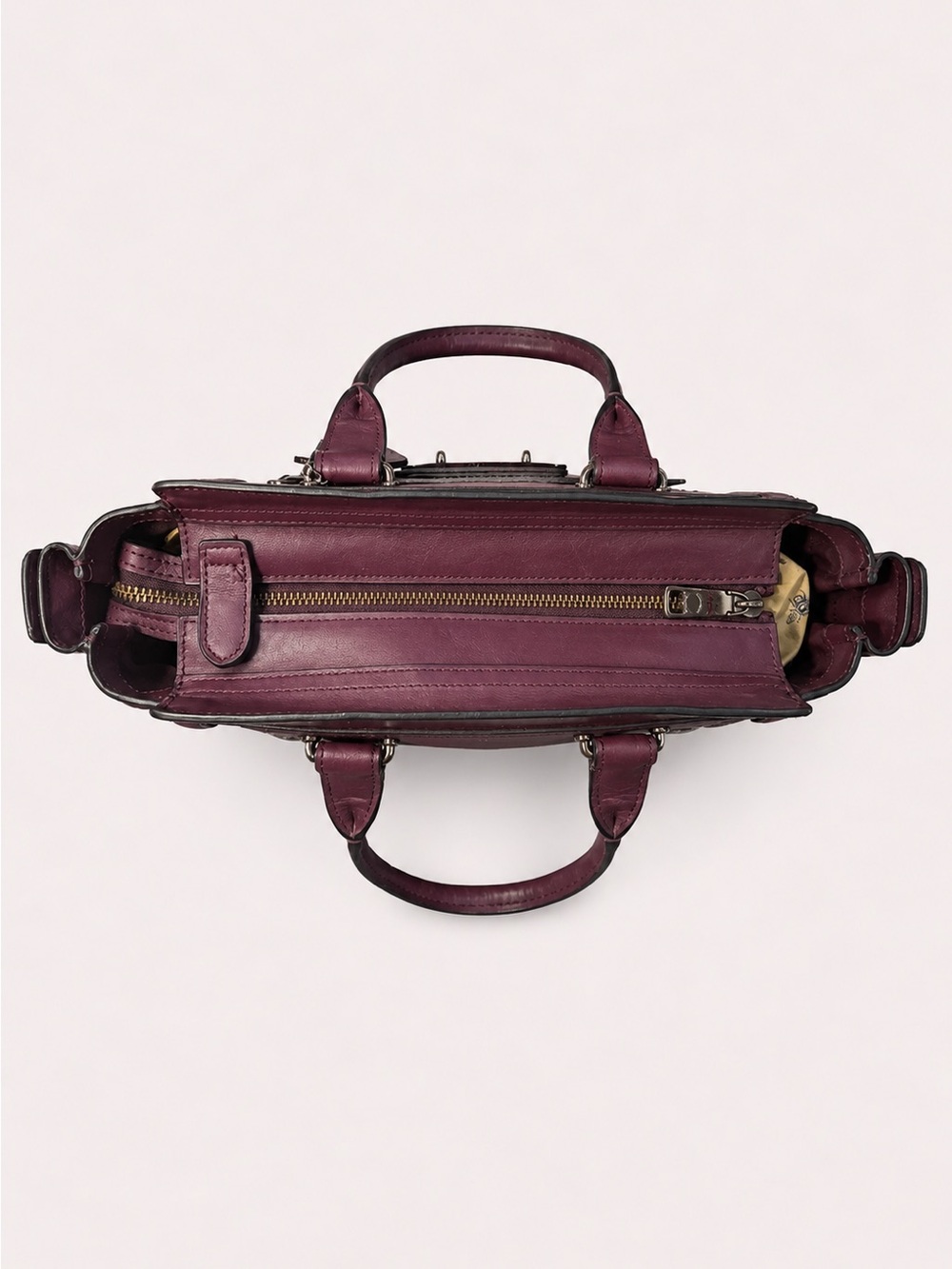 Coach Bordeaux Swagger 27 Crossbody Bag GUC - Picture 9 of 12